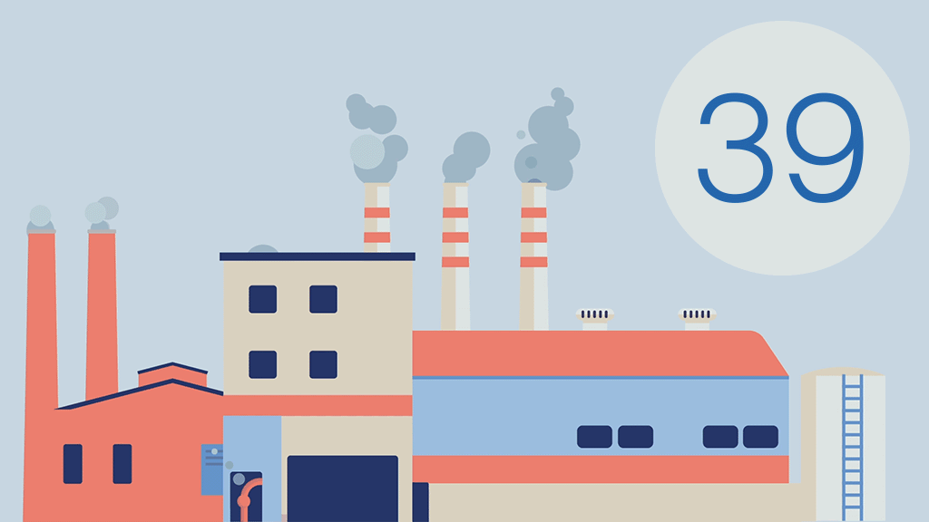 illustration 39 tons of carbon emissions